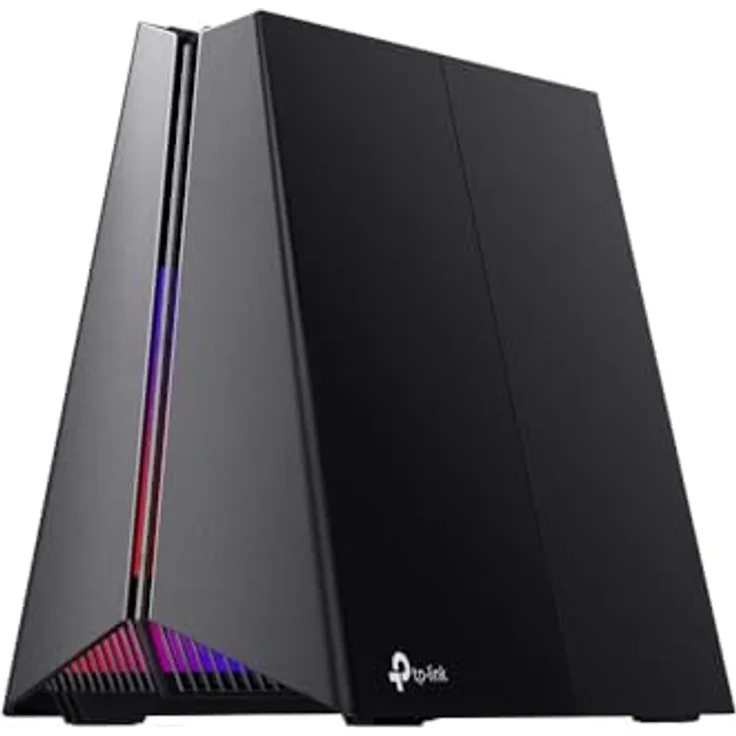 TP-Link Archer GE550 Wi-Fi 7 Gaming Router Tri-Band BE9300, 9220 Mbit/s, 2 × 5 Gbps-Port + 3 × 2,5 Gbps-Port, MLO, dedizierter Gaming-Anschluss, dediziertes Spiele-Panel, RGB-Beleuchtung