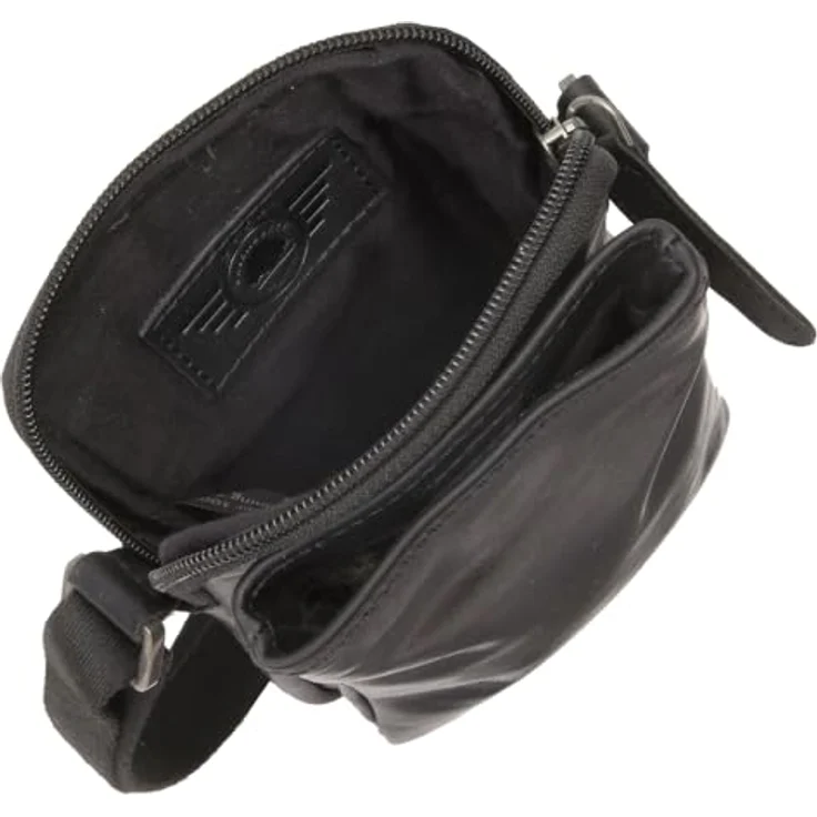 Greenburry Pure Black Handytasche, 100% Leder, schwarz, 11 cm x 3 cm x 20 cm – Bild 6