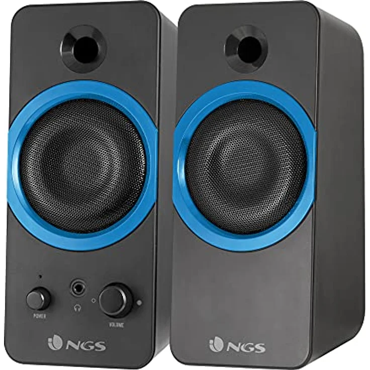 NGS gsx-200 20 W Schwarz Lautsprecher  Lautsprecher (schwarz, Flur, Tischplatte-Bücherregal, PC, Zentrum, verkabelt, 3,5 mm) – Bild 2