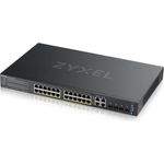 Zyxel GS2220-28HP, Managed Netzwerk Switch mit 28 Ports, 24 PoE+-Ports, 1000 Mbit/s, schwarz