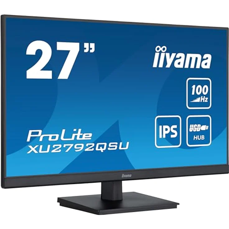 iiyama Prolite XU2792QSU-B6 68,5cm 27" IPS LED-Monitor WQHD 100Hz HDMI DP USB3.2 FreeSync schwarz – Bild 2