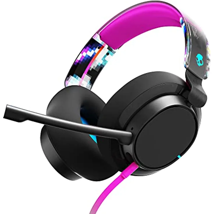 Skullcandy SLYR Pro Kabelgebundenes Over-Ear Gaming Headset für PC, Playstation, PS4, PS5, Xbox, Nintendo Switch, Schwarz
