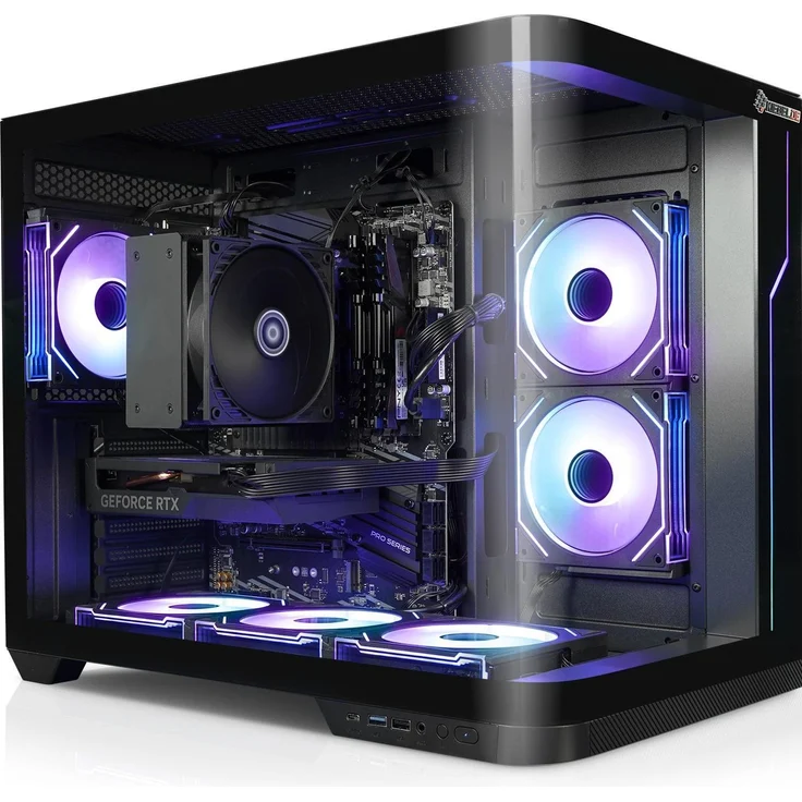 Kiebel Curve, Desktop-PC mit AMD Ryzen 9 5900X, 32 GB RAM, 1000 GB SSD, GeForce RTX 5060, RGB-Lüfter und 144Hz Gaming-Unterstützung