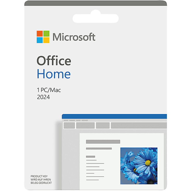 Microsoft Office Home 2024, Einmaliger Kauf für PC oder Mac, Download Code, mit Word, Excel und PowerPoint