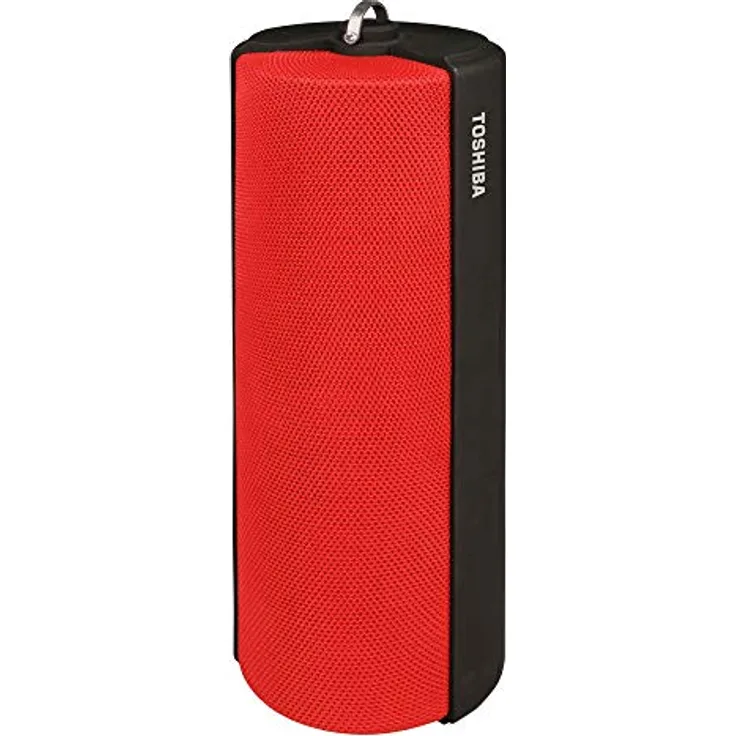 Toshiba Tragbarer Stofflautsprecher, Blau - Bluetooth-Lautsprecher mit IP67-Standard, 15 Stunden Akkulaufzeit