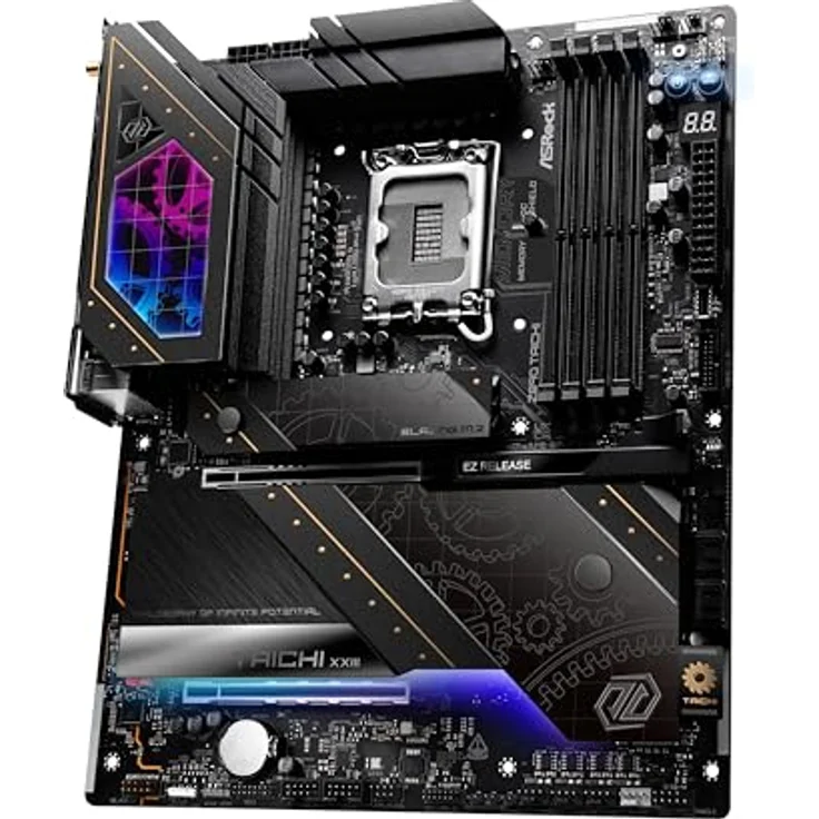 ASRock Z890 Taichi 90-MXBPR0-A0UAYZ ATX Mainboard, Sockel 1851, Intel Core Ultra Prozessoren (Serie 2)-RGB-Beleuchtung – Bild 4