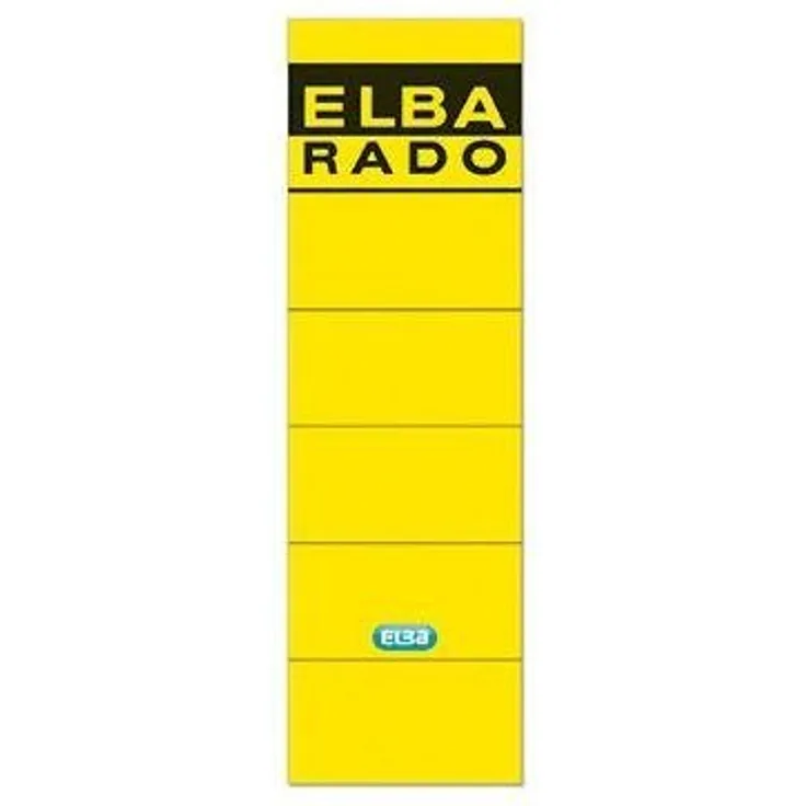 ELBA Ordnerrückenetikett breit/kurz 59 x 190 mm (B x H) ohne Griffloch gelb 10 Etik./Pack. - Preisvergleich
