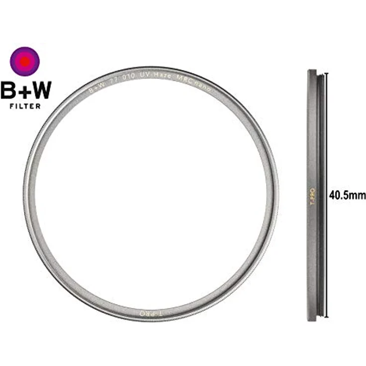 B&W 010 UV-Haze- und Schutz-Filter (40,5mm, T-Pro, Titan-Finish, MRC Nano, 16x vergütet, super Slim, Premium) – Bild 3