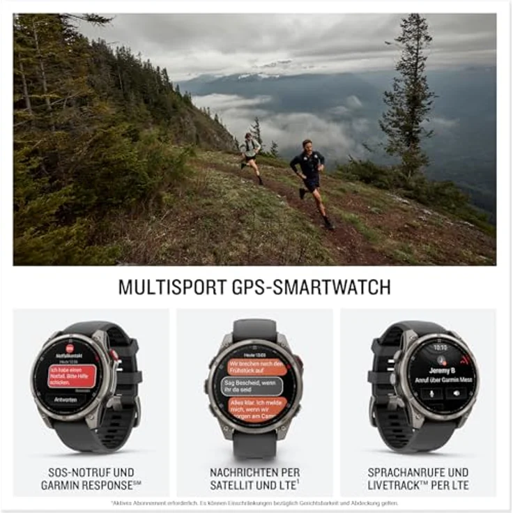Garmin Fenix 8 Pro (47 mm, 4G), Multisport-Smartwatch mit inReach-Technologie und SOS-Notruf-Funktion – Bild 2