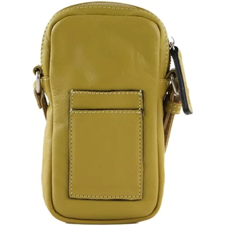 FredsBruder FB Handytasche Leder 9 cm, 100% Leder, gelb, 9 cm x 2.5 cm x 19 cm – Bild 3
