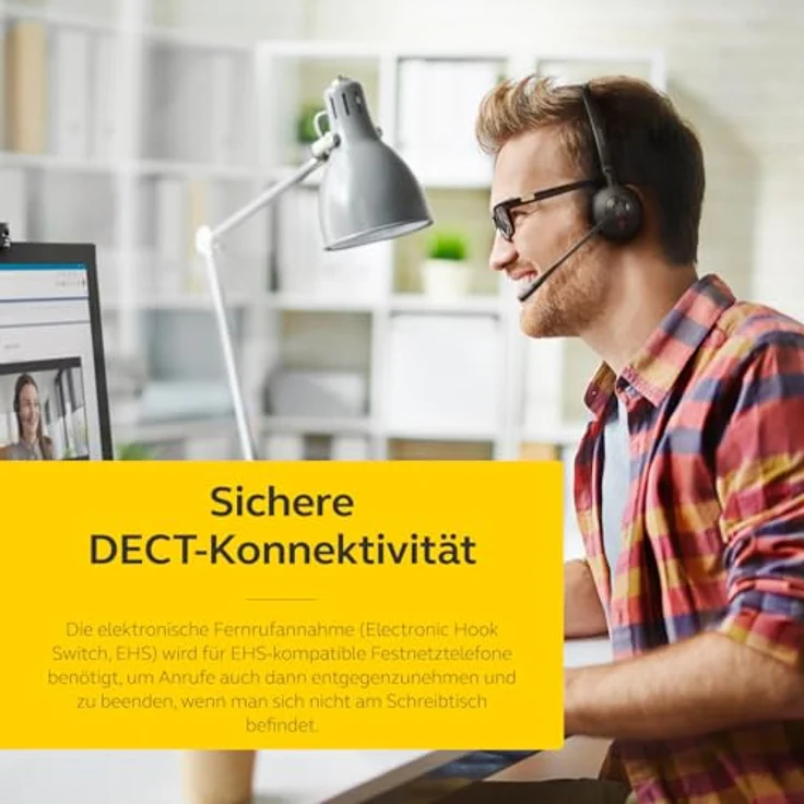 Jabra Engage 75 SE, DECT schnurloses USB-C auf USB-A Dual Headset, bis zu 150 Meter Reichweite, Geräuschunterdrückung, 13 Stunden Akku, UC-zertifiziert – Bild 4