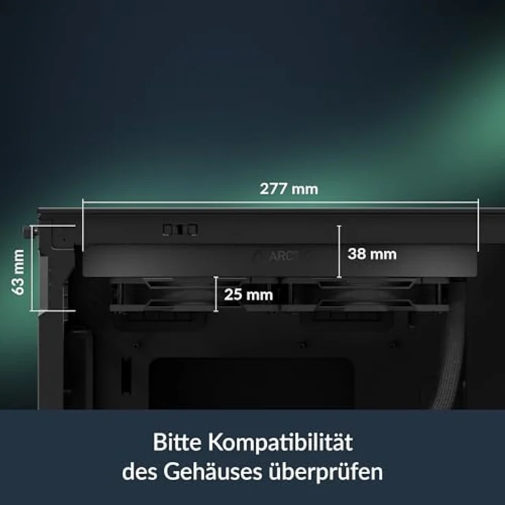ARCTIC Liquid Freezer III Pro 240 A-RGB, AIO CPU Kühler mit 2 x 120 mm Wasserkühlung, 38 mm Radiator, PWM-Pumpe, VRM-Lüfter, kompatibel mit AMD AM5/AM4 und Intel LGA1851/1700, Schwarz – Bild 2