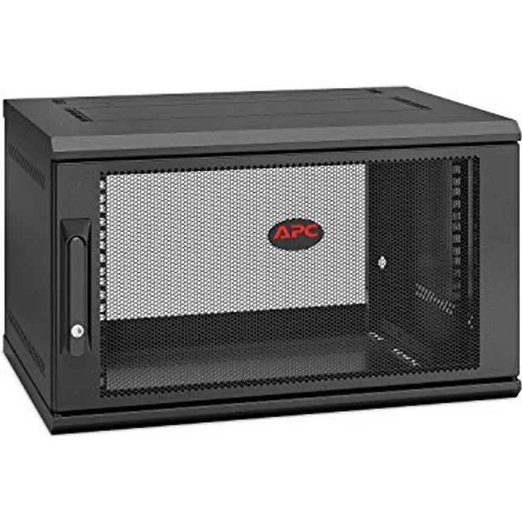 APC Wandschrank AR106SH4, 19 Zoll Rack, 6 HE, Serverschrank, schwarz, mit integrierter Belüftung und 5 Jahren Garantie – Bild 2