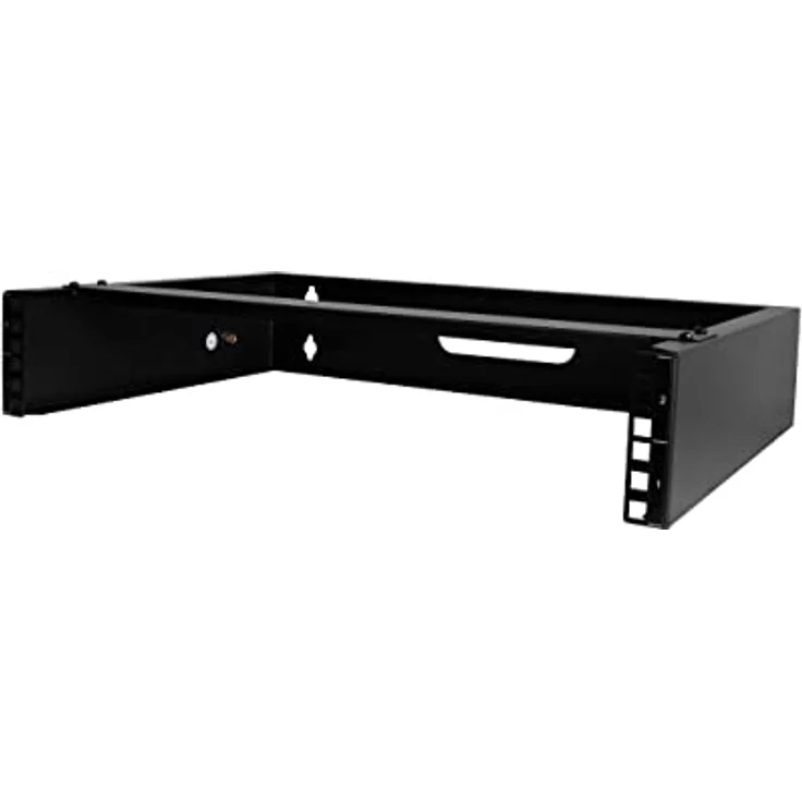 StarTech com Support de Réseau Mural 2U - 14In. Profondeur (profil bas) - Support pour Panneau de Br, Serverschrank, Schwarz – Bild 2