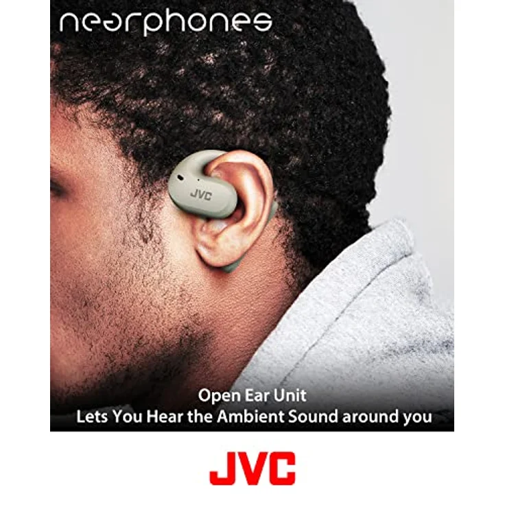 JVC Nearphones HA-NP35T-W, True Wireless Earbuds, Open Ear Design, Noise Cancelling, IPX4, Mikrofon-Muting, 17 Std. Laufzeit, BT 5.1, (Weiß) – Bild 3