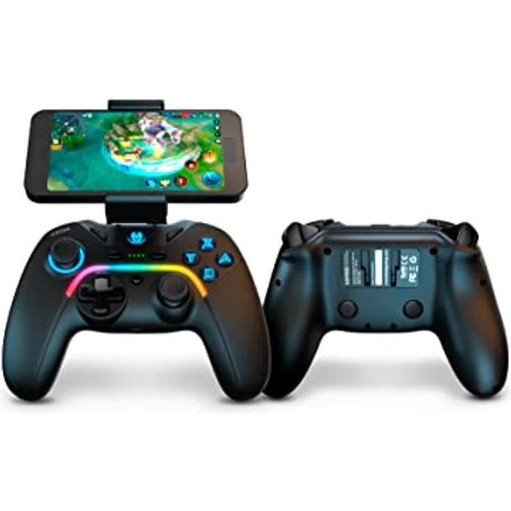 KROM Kayros, Kabelloser RGB-Multiplattform-Controller mit konfigurierbaren Rücktasten, Macro-Funktion und LED-Beleuchtung, Schwarz – Bild 3