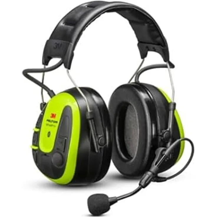 3M PELTOR WS ALERT X+ App, Bluetooth Headset mit Gehörschutz, leuchtendes Gelb, MRX21A3WS7, USB-C, Sprachübertragung in lauten Umgebungen