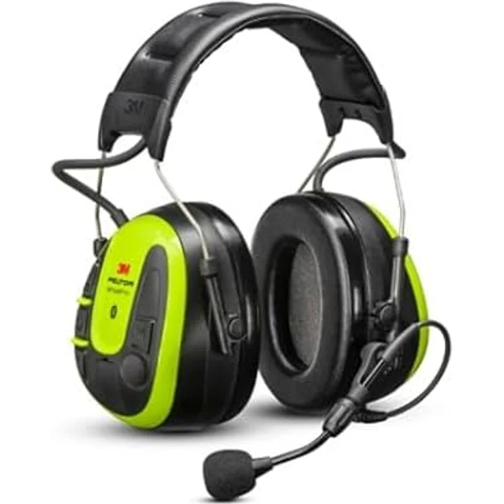 3M PELTOR WS ALERT X+ App, Bluetooth Headset mit Gehörschutz, leuchtendes Gelb, MRX21A3WS7, USB-C, Sprachübertragung in lauten Umgebungen – Bild 1