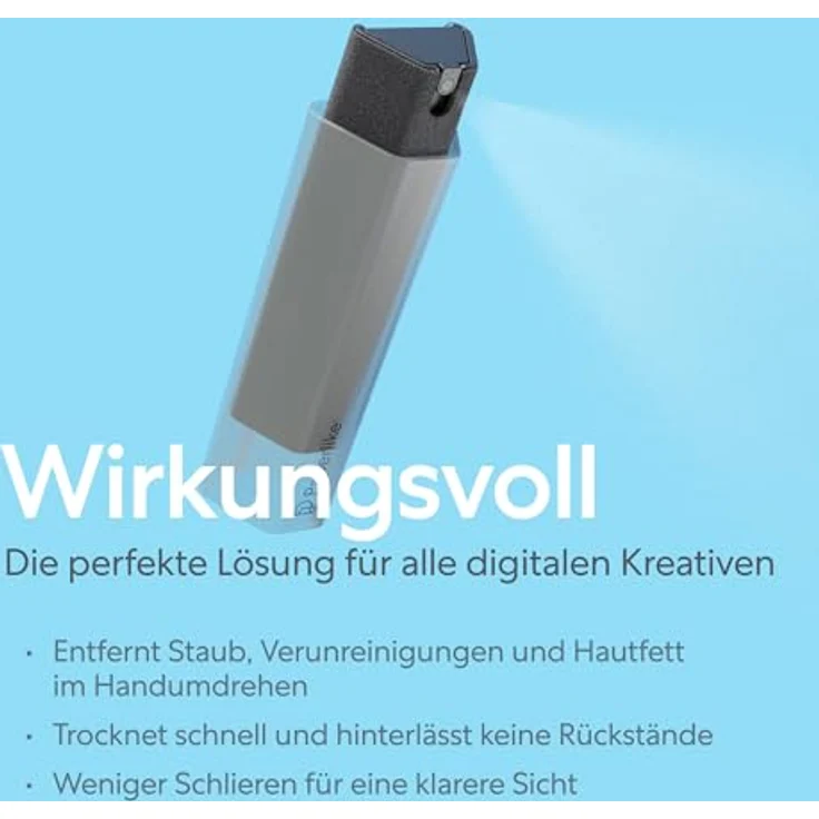 Paperlike All-in-one Cleaning Kit - Nachfüllbarer Mikrofaser-Bildschirmreiniger mit Reinigungslösung + 5 Refill Tabs - für iPad & Displays, Weiß – Bild 4