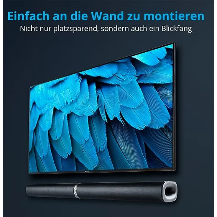 MEDION P64150 2in1 Convertible Bluetooth TV Soundbar mit Subwoofer (2.1 Soundbar, 2 x 30 Watt, 60 Watt Subwoofer, Wandmontage, HDMI ARC mit ECC, AUX, optischer Eingang) – Bild 5