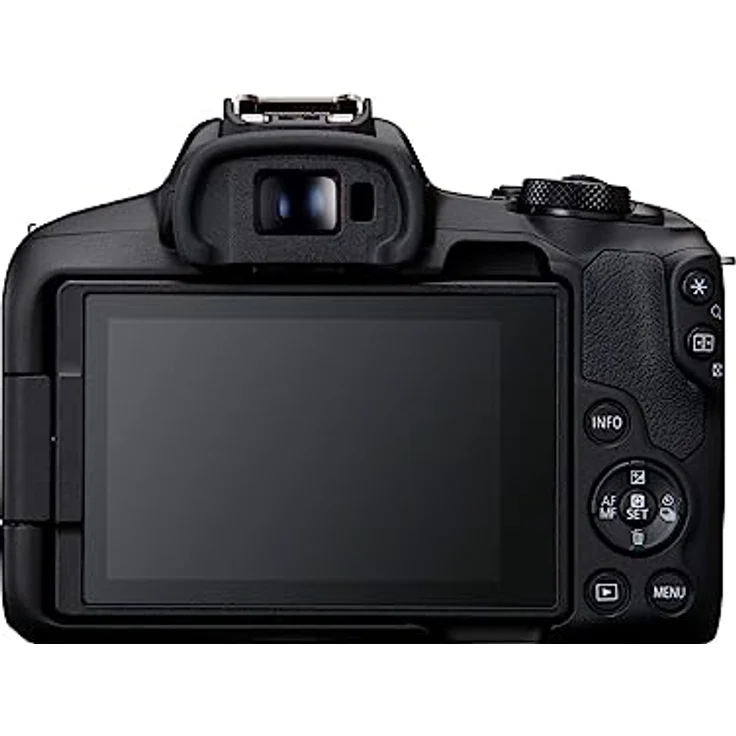 Canon EOS R50 Systemkamera + RF-S 18-45 is STM Objektiv - Spiegellose Kamera (Digitalkamera mit Autofokus und Motiverkennung für Augen Tiere Fahrzeuge, 4k Videokamera, 15 Bilder pro Sekunde) schwarz – Bild 4