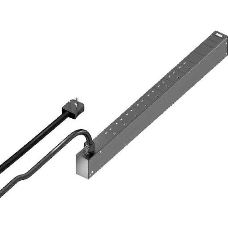 Rittal Steckdosenleiste 7979811 PDU basic UK 13A/1P UK Plug 8x BS1363 - Kompakte Basis-Stromverteilung, schwarz, 3 m Zuleitung