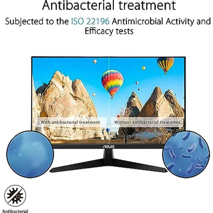 ASUS Eye Care VY229Q 21,5 Zoll Full HD Monitor - 75 Hz, 1ms MPRT, Adaptive Sync & FreeSync - IPS Panel (Rahmenlos, Schwarz) – Bild 4