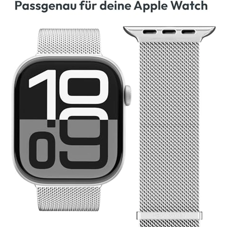 Vonmählen Milanese Loop 2 Armband für Apple Watch 40 | 41 | 42 mm, Silber, Versandkostenfrei – Bild 6