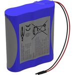 Ansmann 3S1P Akkupack 3X 18650 Kabel Li-Ion 10.8 V 2550 mAh, Hohe Energiedichte und geringe Selbstentladung, Schwarz