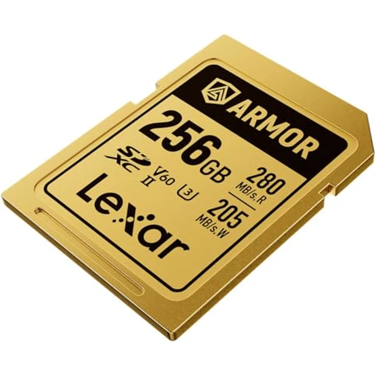 Lexar SDXC Pro Gold Series ARMOR UHS-II V60, 256 GB Speicherkarte mit Edelstahlkern, IP68 wasserdicht und stoßfest, Lesegeschwindigkeit bis zu 280 MB/s – Bild 4
