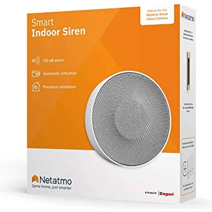 Netatmo Smarte Innen-Alarmsirene, drahtlos, WLAN, 110 dB, automatische Aktivierung-Deaktivierung, kein Abo, Batterie- oder Netzbetrieb, NIS01-DE – Bild 7