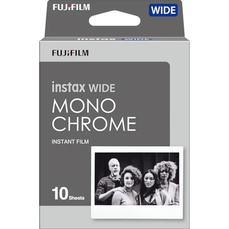 INSTAX instax™ Wide Film, Monochrom 1x10, Schwarz-Weiß Film für instax WIDE Kameras – Bild 1