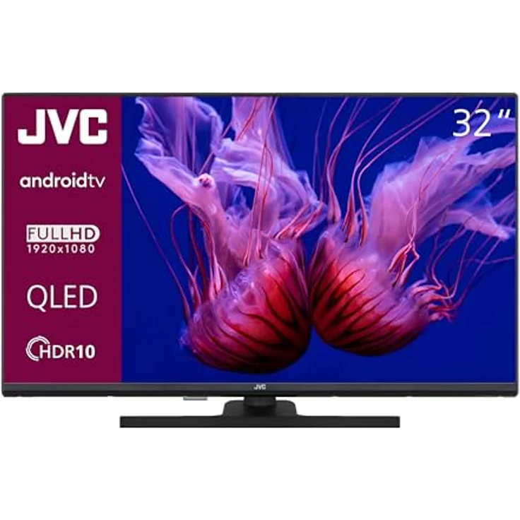 JVC QLED TV 32 Zoll Fernseher Full HD Android Smart TV (HDR, Triple-Tuner, Bluetooth) LT-32VQF545A, kontrastreiche Aufnahmen und lebensechte Farbgebung – Bild 1