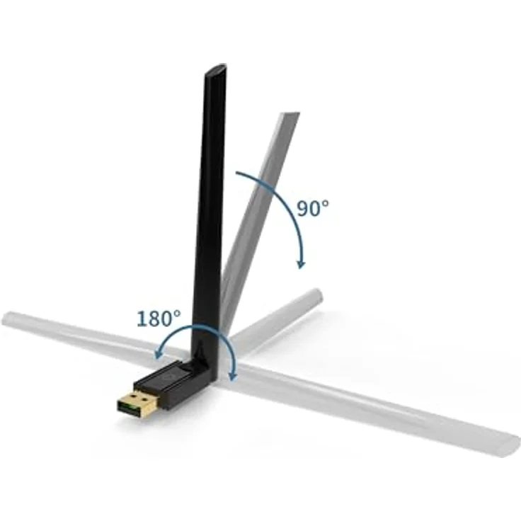 Conceptronic ABBY17B USB-Bluetooth 5.3-Adapter, externe Antenne, hohe Reichweite bis 100m, Schwarz – Bild 3