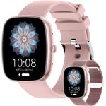 S&T Design Smartwatch Fitness Tracker Uhr mit Anruffunktion für Damen und Herren, Herzfrequenzmesser, Blutsauerstoff-Monitor, Blutdruck-Monitor, IP67 wasserdicht, Bluetooth 5.2 (Schwarz)