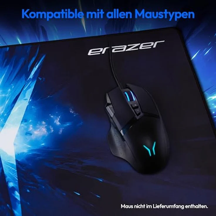 ERAZER Templar X20 Gaming Mauspad XXL (40x90 cm, stark haftende Unterseite, wasserabweisend, robust, strapazierfähig, vernähter Rand) – Bild 3