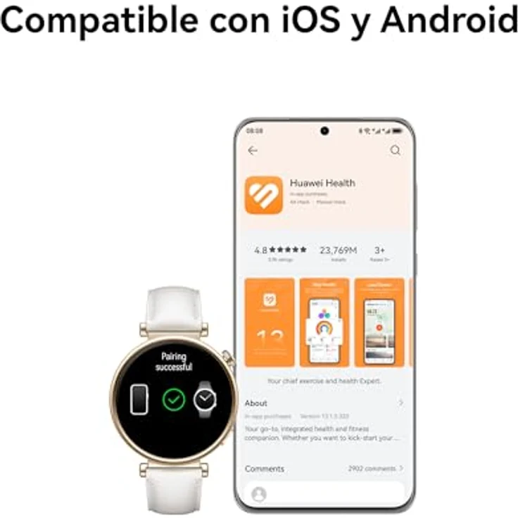 HUAWEI Watch GT 4 46mm Smartwatch, Bis zu 2 Wochen Akkulaufzeit, Android und iOS, Kalorienmanagement, Professionelles Gesundheitsmanagement, SpO2, GPS, Deutsche Version, Schwarz – Bild 5