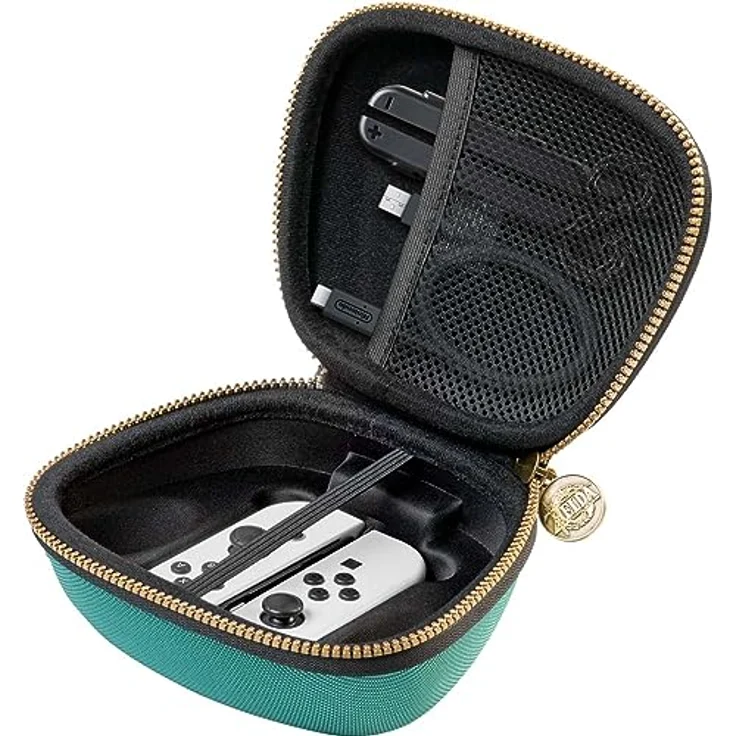 Nintendo Big Ben Gaming Case for Zelda Controller - Green, Schutz für Konsolen mit Link Motiven, harte Clutch und verstellbarem Ständer – Bild 4