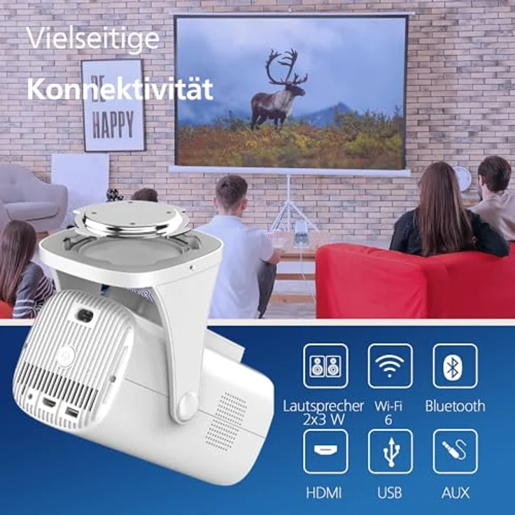 Philips NeoPix 250 Smart Beamer, 16:9 mit Google TV-Streaming und Wi-Fi 6, kompakt und leicht – Bild 3