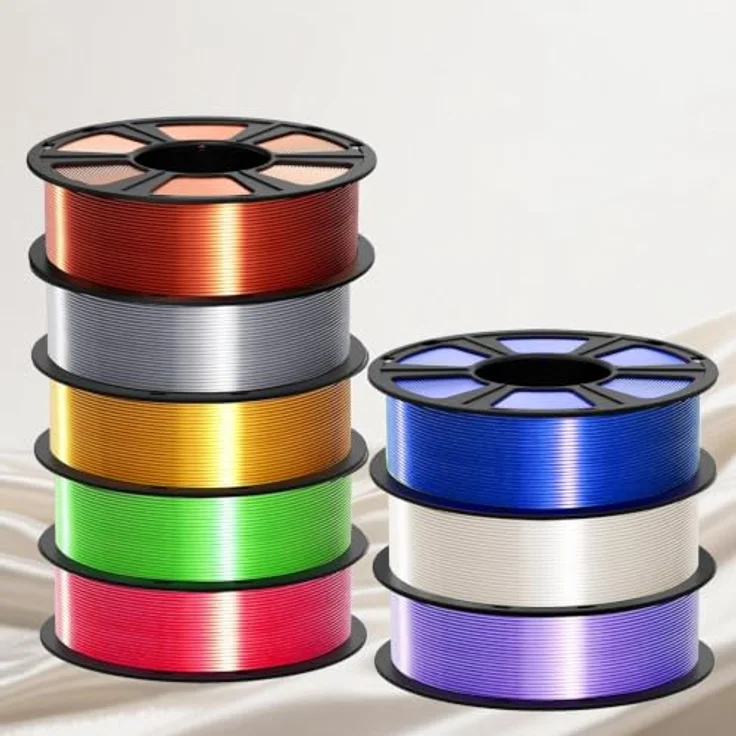 GEEETECH Silk PLA, Seidenglänzendes Weißes Filament, 1,75 mm, 1 kg für 3D-Drucker, hohe Präzision und blasenfrei – Bild 4