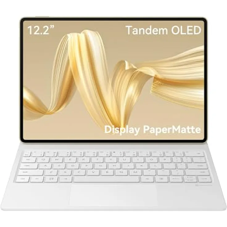 HUAWEI MatePad Pro 12.2“ PaperMatte Edition Tablet, 2.8K Tandem OLED FullView Display, 144 Hz Bildwiederholfrequenz, 12GB+512GB, Glide Keyboard, 10.100 mAh Akku, Profi GoPaint App, Gold