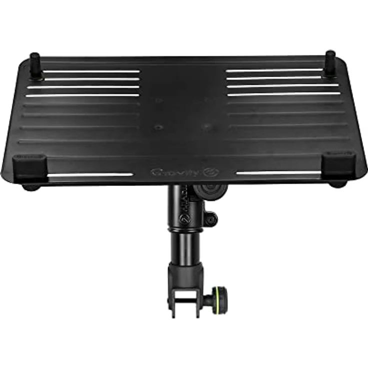 Gravity Flexible Laptop Ablage für DJ Tisch FT 01 LT T B, Stabile Stahl-Konstruktion und justierbare Haltepins – Bild 2