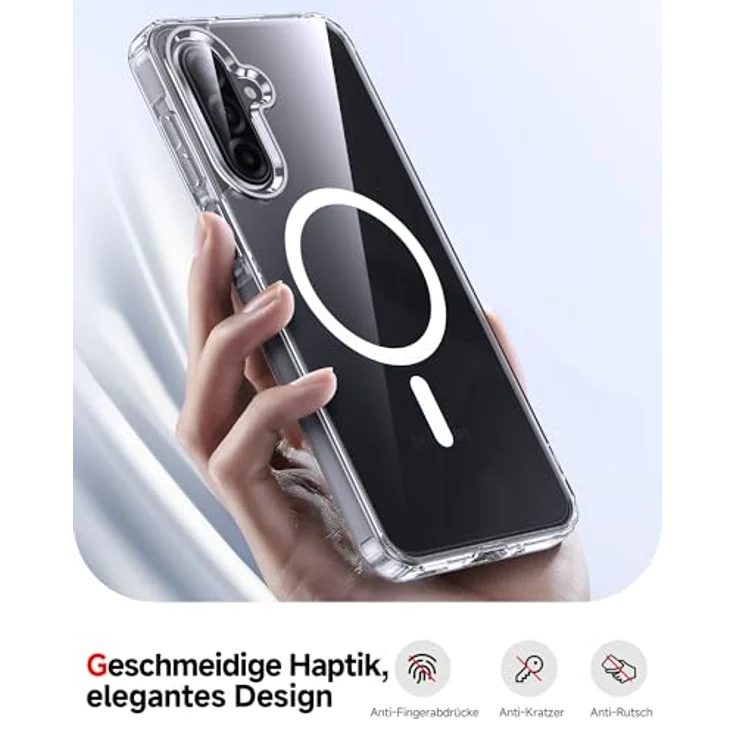LeYi HD Klar Hülle für Samsung Galaxy A17 4G / 5G, MagSafe Case mit militärischem Schutz, stoßfest, transparenter Design, inkl. 2x gehärtetem Glas – Bild 2
