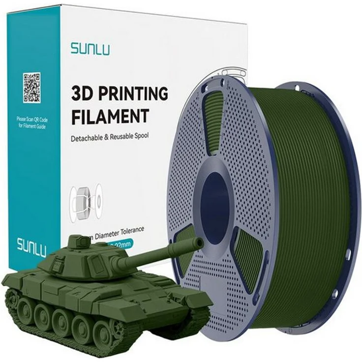 SUNLU PLA+ High Speed Filament 1,75 mm, 1 kg, stabil und stoßfest für präzise 3D-Drucke