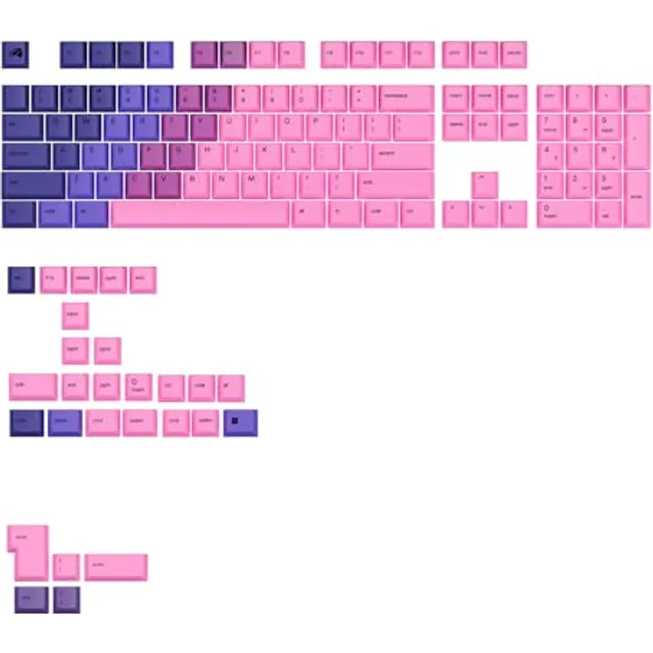 Glorious GPBT Gradient Keycaps, ANSI Layout (US), PBT, Dye-Sub - Nebula