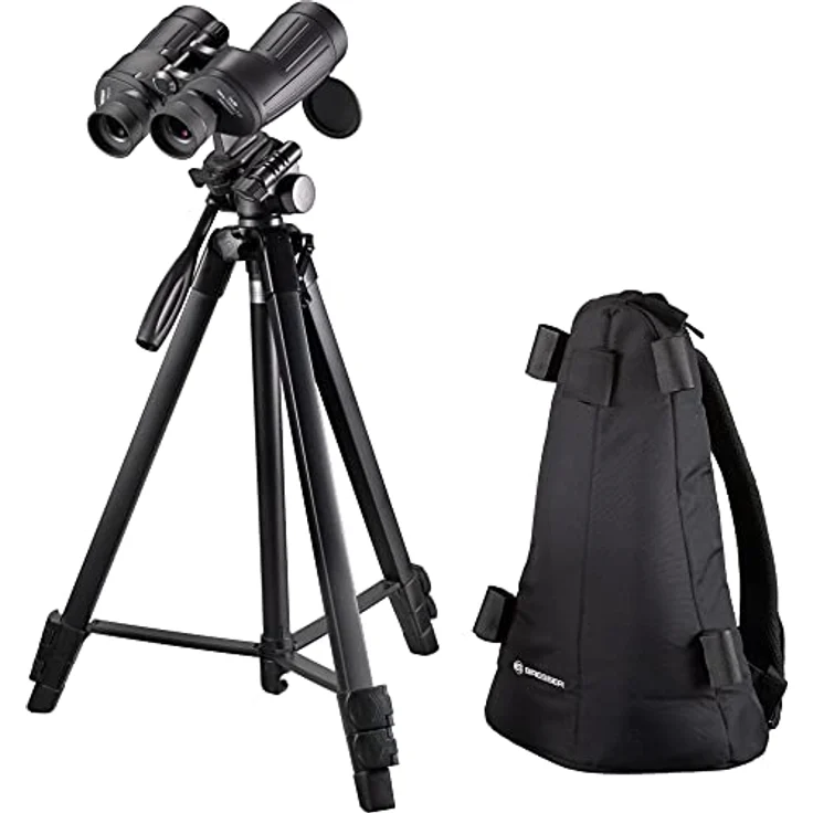 Bresser NightExplorer 7x50 Astro-Fernglas mit Stativ und Rucksack, wasserdicht und extrem lichtstark – Bild 1
