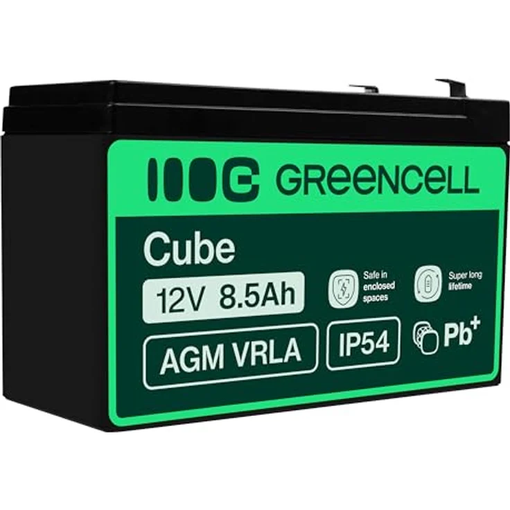 Green Cell® AGM 12V 8,5Ah Vlies Batterie, wartungsfrei, zyklenfest für USV, Alarm- und Sicherheitstechnik – Bild 1