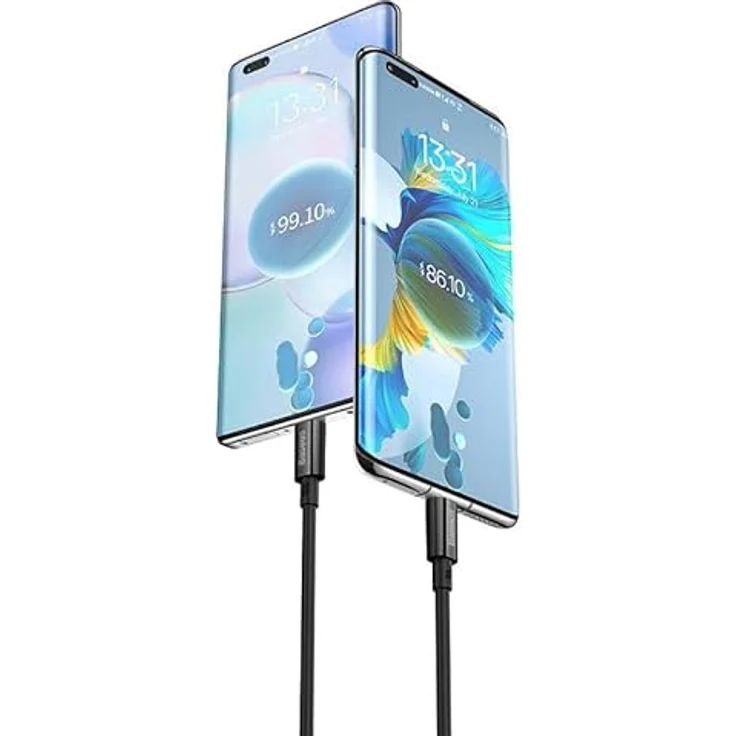 Baseus Schnell-Ladekabel USB-C 100W, 1,5m, USB/USB-C, schwarz, unterstützt 6A und 480 Mbps Datenübertragung – Bild 3