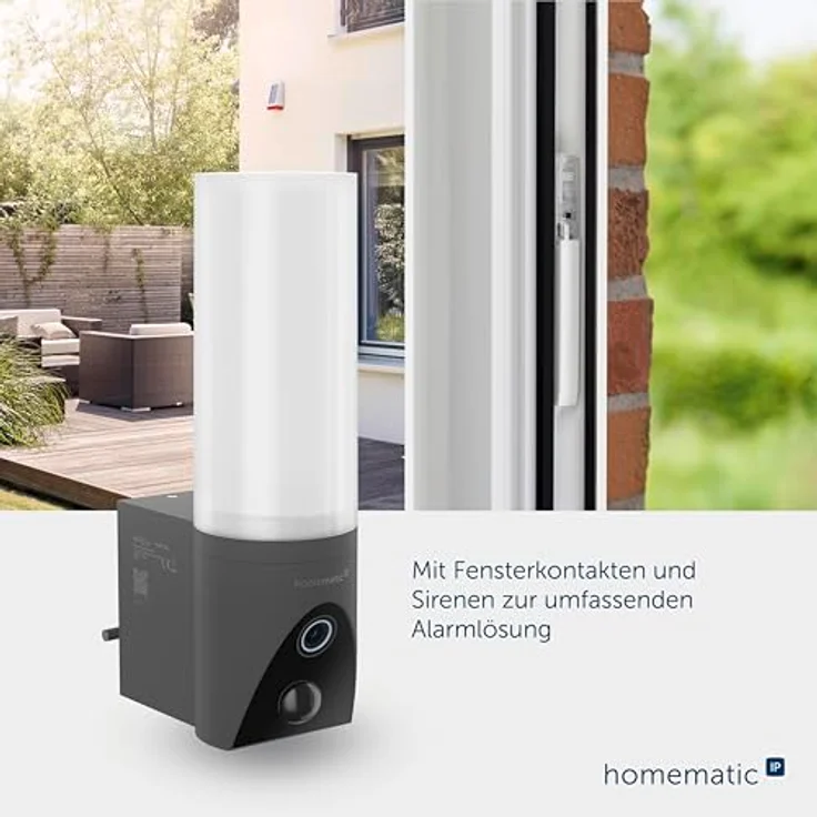 Homematic IP Außenlichtkamera, anthrazit, Smart Home mit HD Videoaufzeichnung und automatischer Beleuchtung – Bild 7
