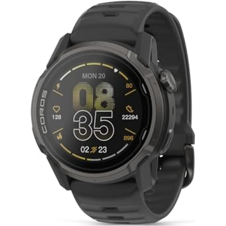 COROS APEX 4 Sportuhr mit GPS, 1,2" MIP-Touchscreen, globale Karten, 34 Tage Akku, 5 Klettermodi, Mikrofon und Lautsprecher (Schwarz, 42mm) – Bild 1